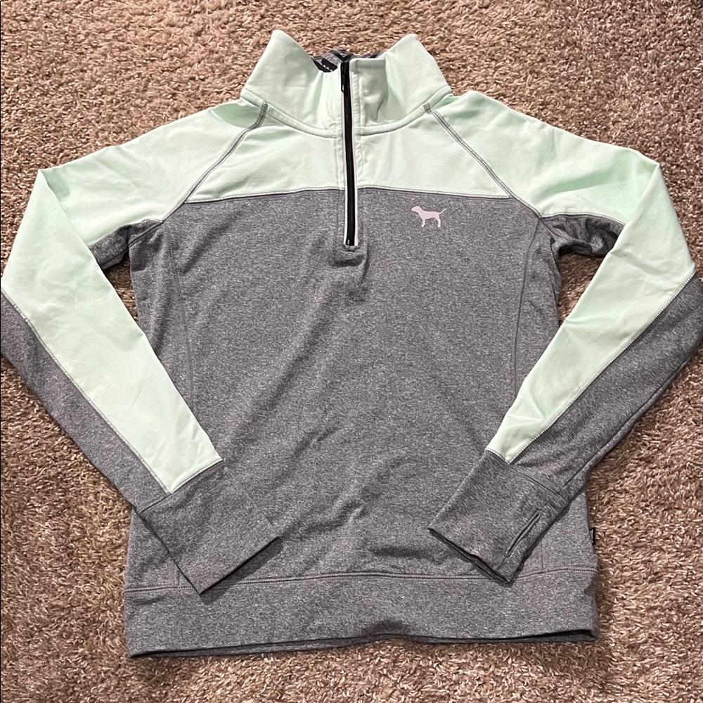 Victoria's Secret Gray and Mint Pullover Top